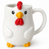 Chicken Mug - White 10cm