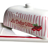 La Dolce Vita Butter Dish Pink - 16cm