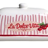 La Dolce Vita Butter Dish Pink - 16cm