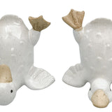 Quirky Ducks Ornament White 10cm (2 Asst)