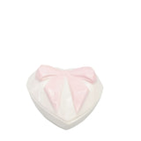 Bow & Heart Trinket Box Pink & White 9cm