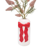 Tall Bow Vase Red & Pink 22cm