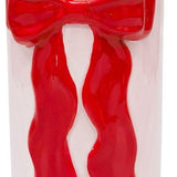 Tall Bow Vase Red & Pink 22cm