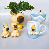 Capybara Bowl Blue & Brown