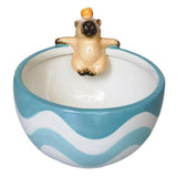 Capybara Bowl Blue & Brown