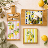 Lemoncello Cheeseboard - Yellow & Pink 41cm