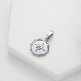 Compass Charm - Silver