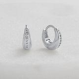 Hayley Huggie - Silver Earring