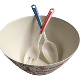 Sea Vita Salad Servers Red & Blue -25cm