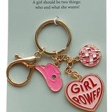 Girl Power Keyring Pink - 12cm