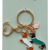 Sausage Dogs Keyring Colourful 12cm