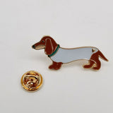 Sausage Dog Memento Pin Brown 2cm
