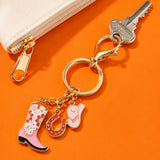 Cowgirl Style Keyring Pink - 12cm