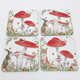 Enchanted Garden Cork & MDF Coasters