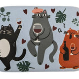 Playful Paws Cat Mini Travel case - Blue