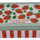 Strawberry Candle Tin Strawberry Bliss