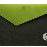 Ecofelt Laptop Bag - Ponga Grey & Green