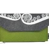 EcoFelt Wallet - Ponga Dark Grey & Green