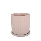 Eliza Planter Pot with Saucer 18x18cm Pink