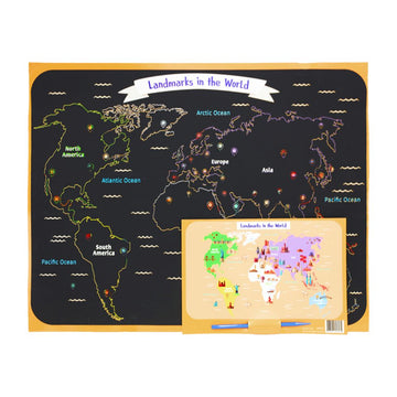 Colourful Kids DIY World Scratch Map