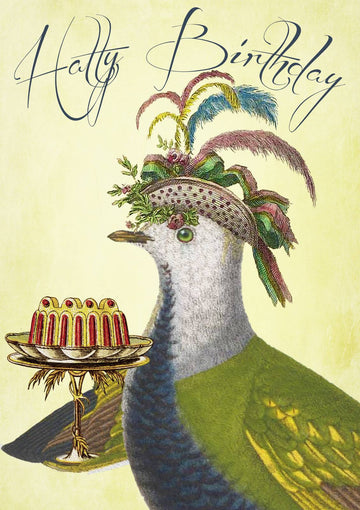 Bird With Hat - Birthday Card