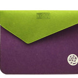 Ecofelt Laptop Bag - Ponga Purple & Green