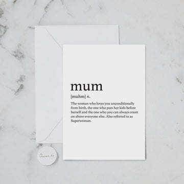 Mum Definition - Card