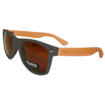 Wooden Sunnies - Grey w/ Plain Arms and Brown Lens