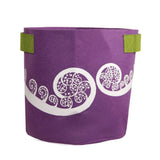 Ponga Purple & Green - 7 Gallon Felt Bag