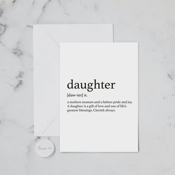 Daughter Definition - Card