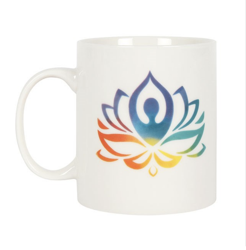 Watercolour Yoga Lotus Ceramic Mug