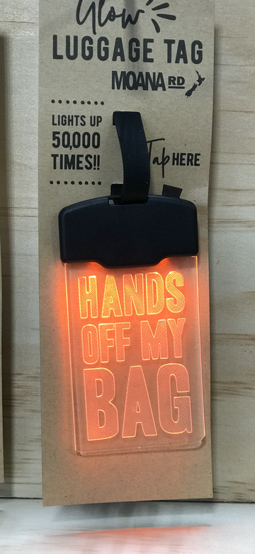 Light Up Luggage Tag - Hands Off My Bag
