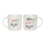 Box Of 2 Mr & Mrs Mugs