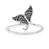 Dancing Mandala Dolphin Tail Ring