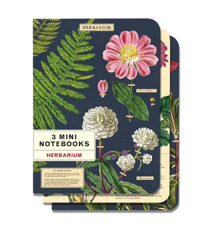 Herbarium Set of 3 - Mini Notebooks