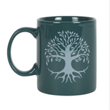 Tree of Life Green Ceramic Mug