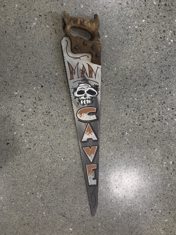 Man Cave - Hand Painted Saw