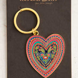 Enamel Heart Keyring