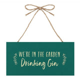 In The Garden Drinking Gin Plaque