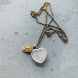 Rose Quartz Heart Necklace