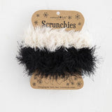 Eyelash Scrunchie Set Of 2 Black Cream