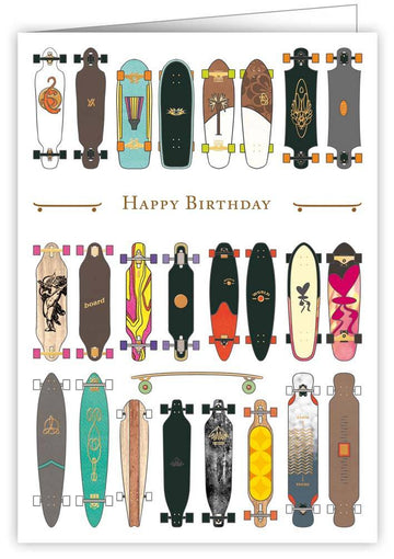Skateboards - Happy Birthday Card