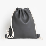 Vegan Leather Backpack - Matte Charcoal
