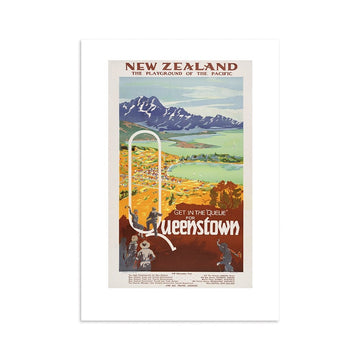 Get In The Que for Queenstown Tourist - A4 Print