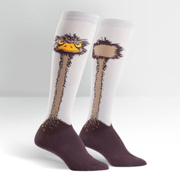 Female knee socks-ostrich