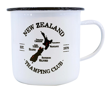 NZ Tramping Club Enamel Mug - Large