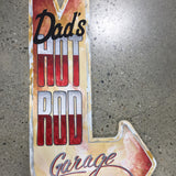 Dad's Hot Rod Garage - Hand Painted Wooden Arrows