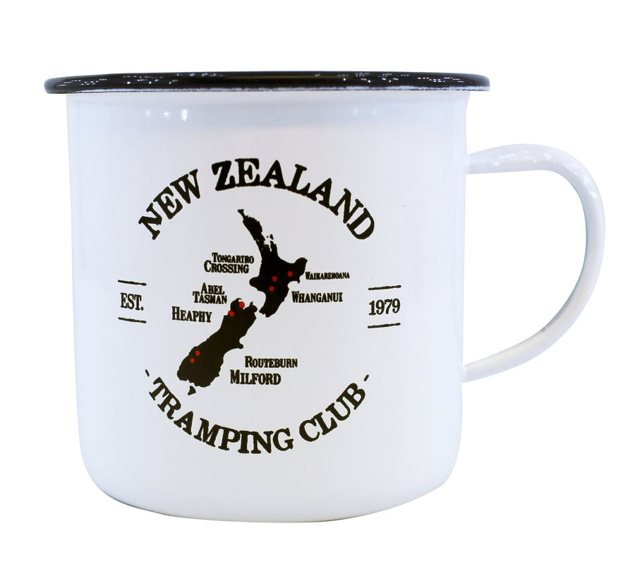 NZ Tramping Club Enamel Mug - Small