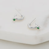 Sarah Huggie - Silver/Emerald