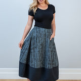 Printed Cotton Skirt - Water